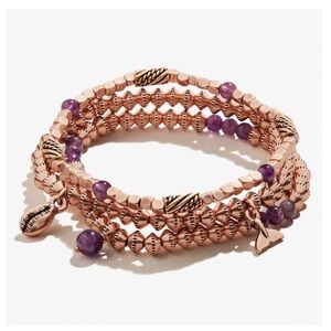 NEW Alex and Ani Whale Tail + Ocean Multi-Charm Stretch Bracelets, 3 Piece Set